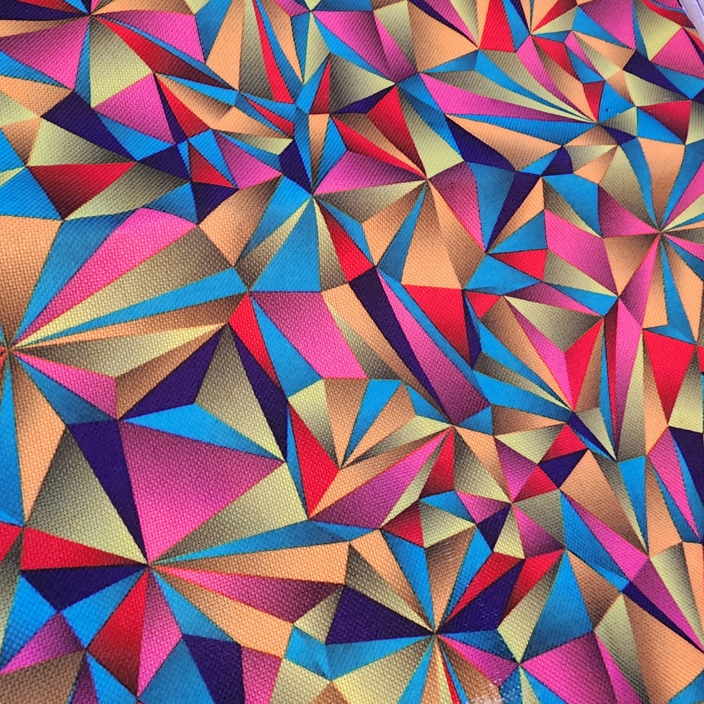 Colorful Geometric Drawstring Backpack - image 5